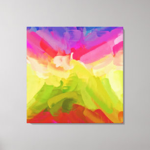 Lienzo Pintura abstracta Colores de primavera