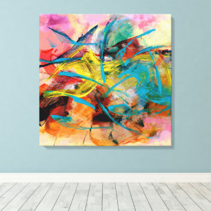 Lienzo Pintura abstracta colorida enérgica