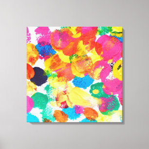 Lienzo Pintura abstracta colorida y linda