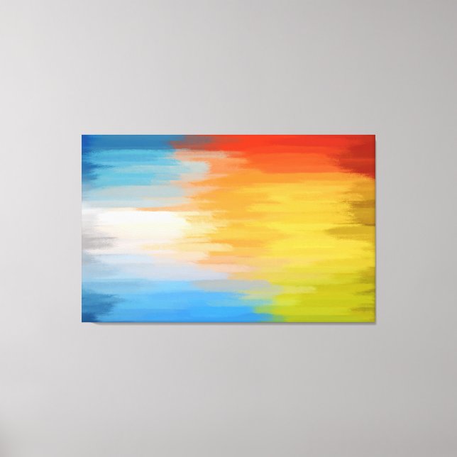 Lienzo Pintura abstracta | Colorido retro 2 (Anverso)