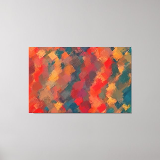 Lienzo Pintura abstracta | Colorido retro 4 (Anverso)
