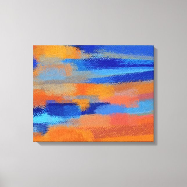 Lienzo Pintura abstracta | Colorido retro 8 (Anverso)