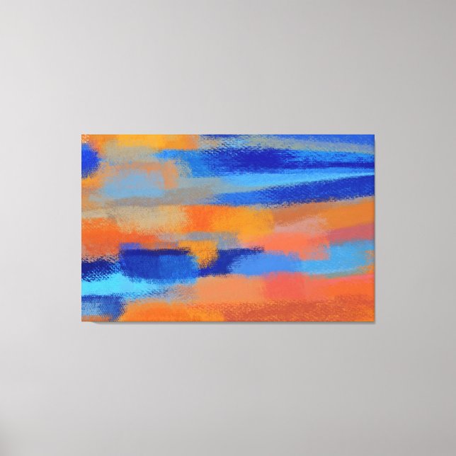 Lienzo Pintura abstracta | Colorido retro 8 (Anverso)