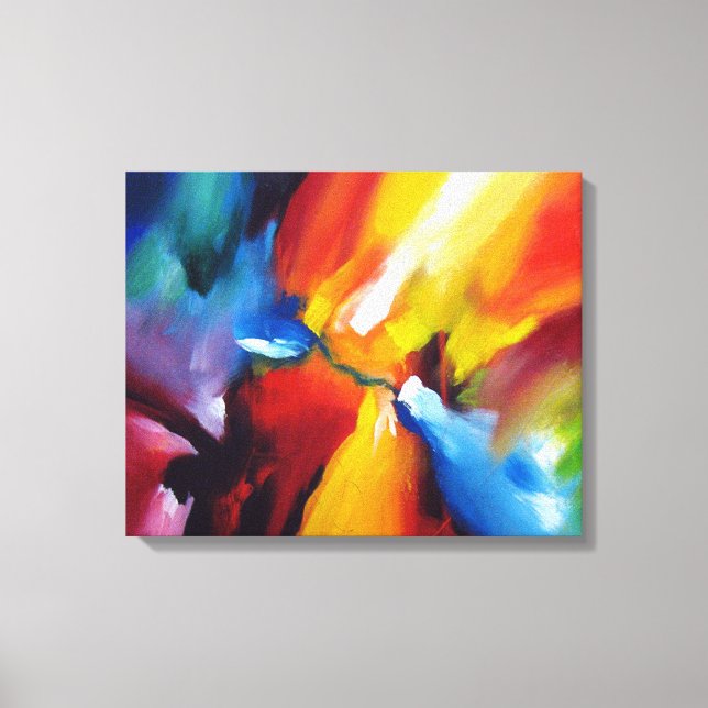 Lienzo Pintura abstracta contemporánea (Anverso)