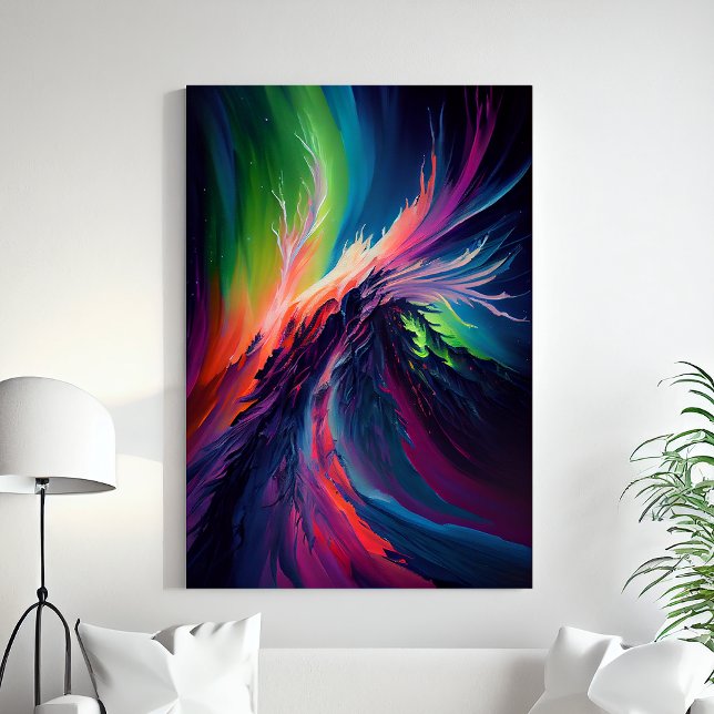 Lienzo Pintura abstracta contemporánea colorida arcoíris (Subido por el creador)