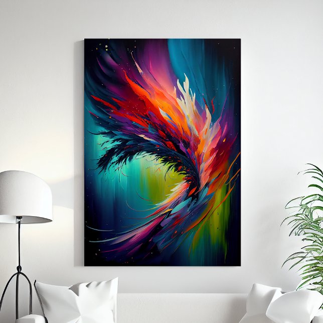 Lienzo Pintura abstracta contemporánea de arcoíris (Subido por el creador)