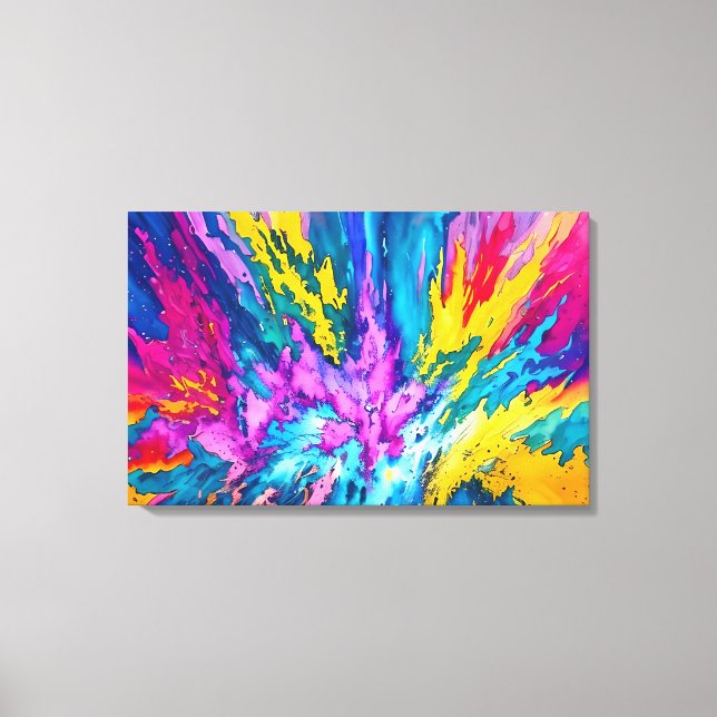 Lienzo Pintura abstracta de aceite (Anverso)