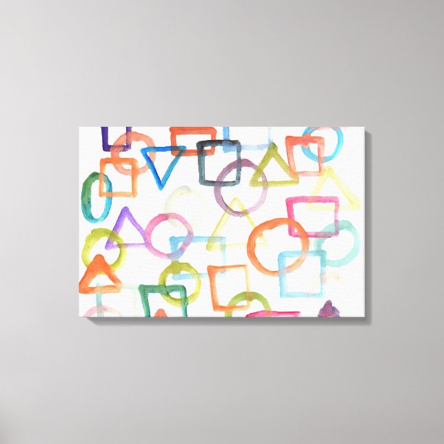 Lienzo pintura abstracta de acuarela (Anverso)