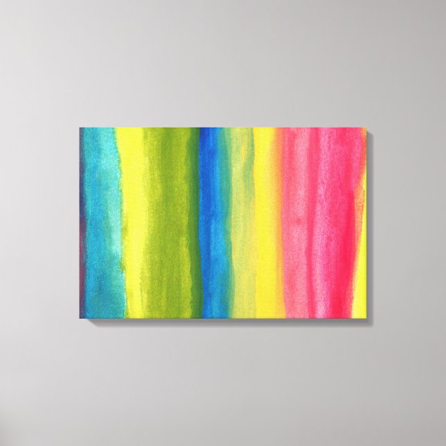 Lienzo pintura abstracta de acuarela (Anverso)