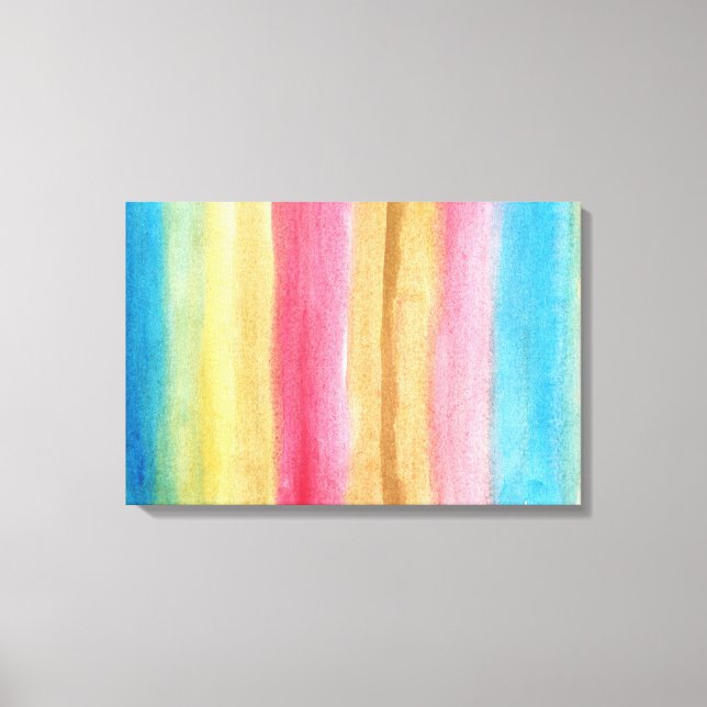 Lienzo pintura abstracta de acuarela (Anverso)