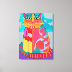 Lienzo Pintura abstracta de bonito Kitty