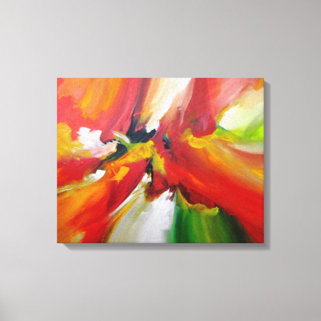 Lienzo Pintura abstracta de expresionismo (Anverso)
