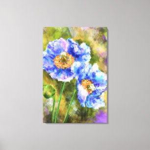 Lienzo Pintura abstracta de flores de primavera en flor