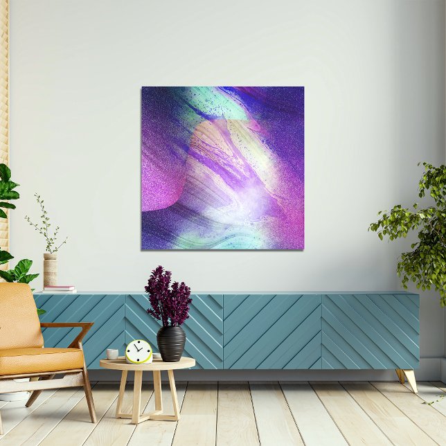 Lienzo Pintura abstracta de líquido reluciente magenta ne (Subido por el creador)