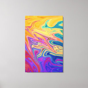 Lienzo Pintura abstracta del río Colores Mejor Bella Ar