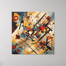 Pintura abstracta geométrica de color