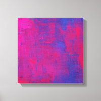 Pintura abstracta magenta y azul