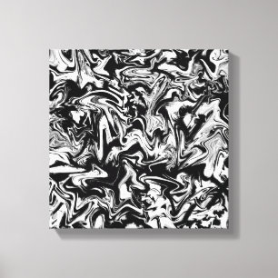 Lienzo Pintura abstracta moderna en blanco y negro con fo