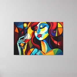 Lienzo Pintura abstracta mujer pintura de tela de vidrio