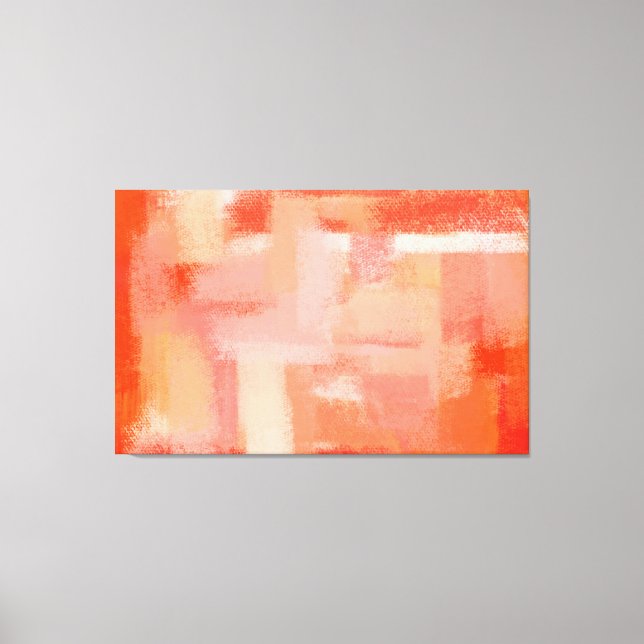 Lienzo Pintura abstracta | Naranja retro (Anverso)