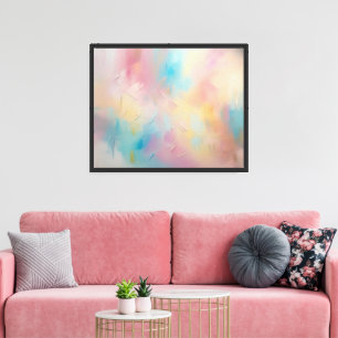 Lienzo Pintura abstracta pastel soñada