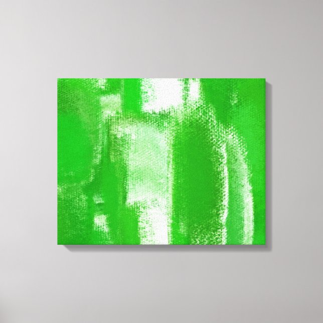 Lienzo Pintura abstracta | Verde retro 10 (Anverso)