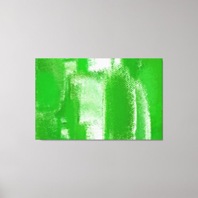 Lienzo Pintura abstracta | Verde retro 10 (Anverso)