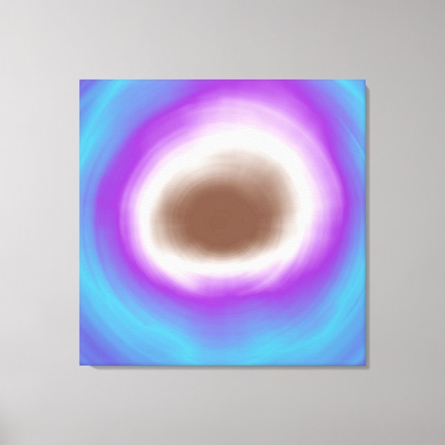 Lienzo Pintura acrílica abstracta en espiral colorida (Anverso)