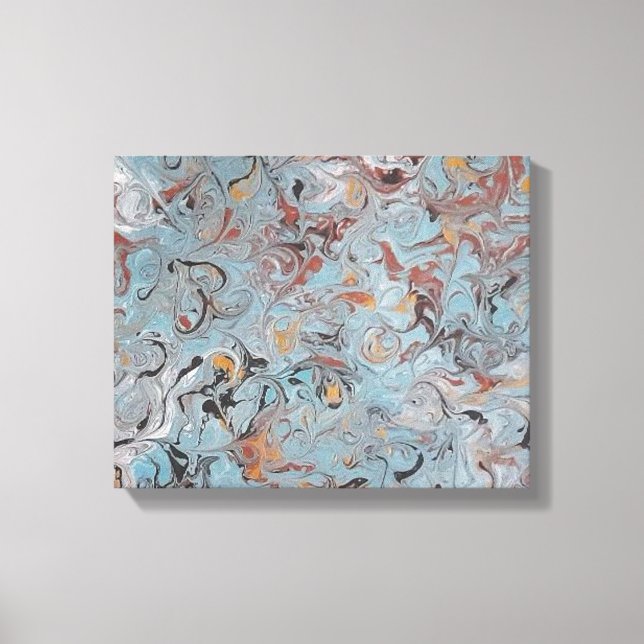 Lienzo Pintura acrílica de Crema de Hielo Fundido 13x11 (Anverso)