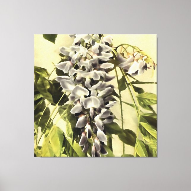Lienzo Pintura acrílica de la glicinia del parento de esc (Anverso)