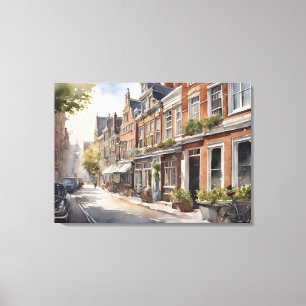 Lienzo pintura acuarela de Amsterdam