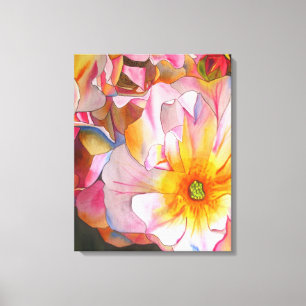 Lienzo Pintura acuarela de Rosa Pastel Cornelia