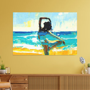 Lienzo pintura al óleo 'Arte del Yoga (#2)'