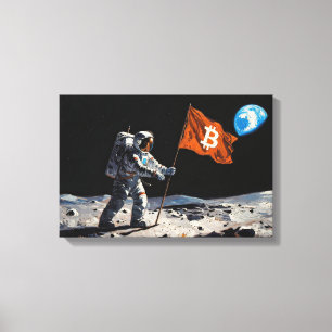 Lienzo Pintura al óleo "Bitcoin Moon" #1