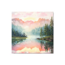 pintura al óleo de Sunrise Over the Mountains.