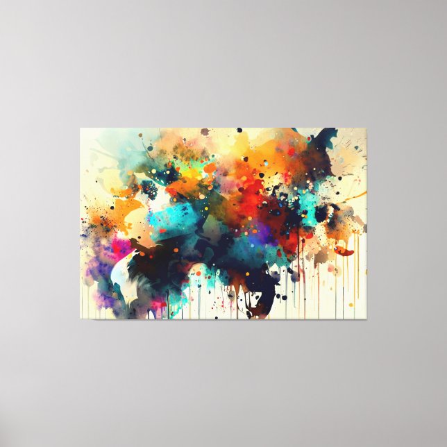 Lienzo Pintura animal abstracta (Anverso)