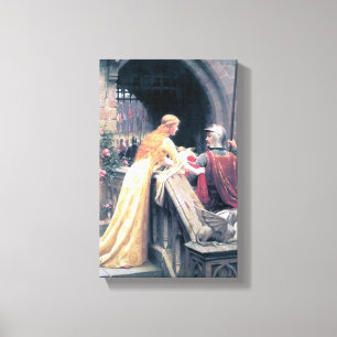 Lienzo Pintura antigua de la señora medieval del