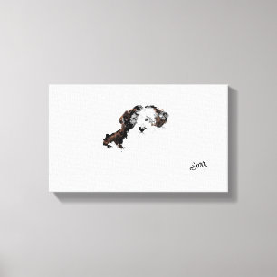 Lienzo Pintura: cachorro Shih Tzu