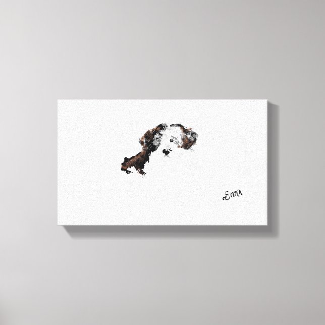 Lienzo Pintura: cachorro Shih Tzu (Anverso)