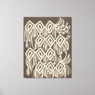 Lienzo Pintura colgante boho macramé