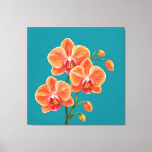 Lienzo pintura con spray de orquídea