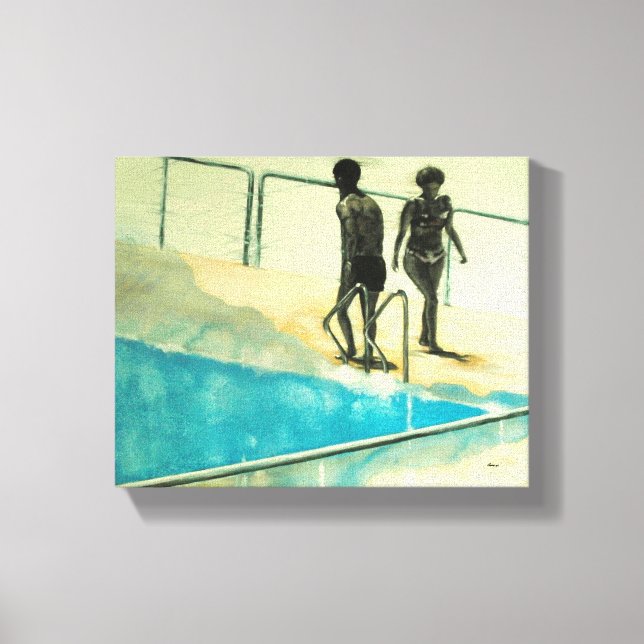 Lienzo Pintura contemporánea de retratos (Anverso)