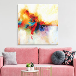 Lienzo Pintura de aceite abstracto brillante y colorida