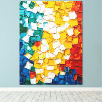 Pintura de aceite abstracto vibrante