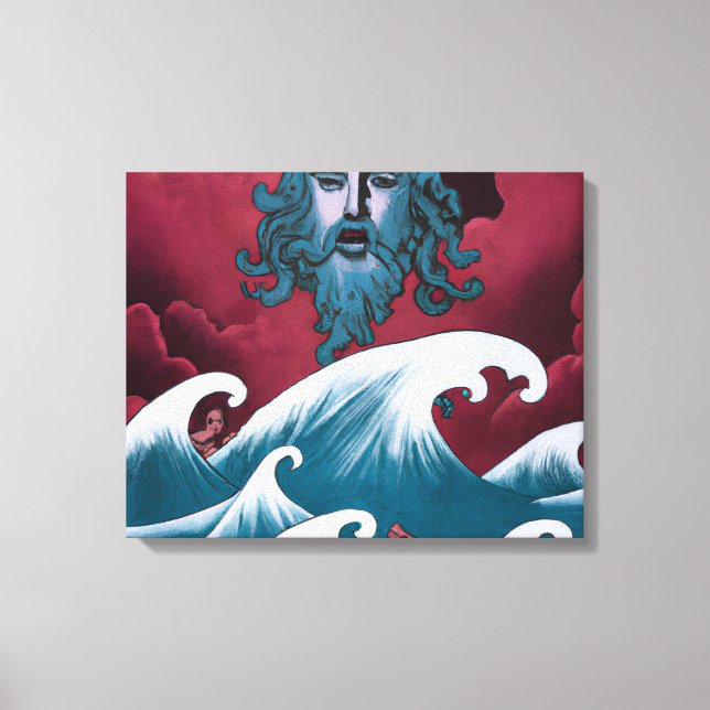 Lienzo Pintura de aceite de Crimson Neptune (Anverso)