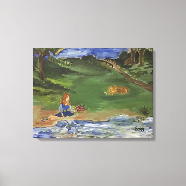 Lienzo Pintura de aceite original en el día de la impresi (Anverso)