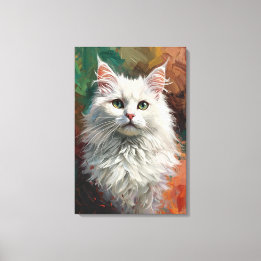 Lienzo Pintura de aceite vibrante de un retrato artístico