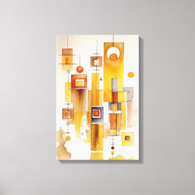 Lienzo Pintura de acuarela abstracta (Anverso)