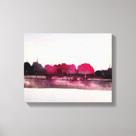 Lienzo Pintura de acuarela de un paisaje colorido