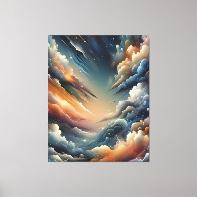 Lienzo Pintura de aerosol abstracta (Anverso)